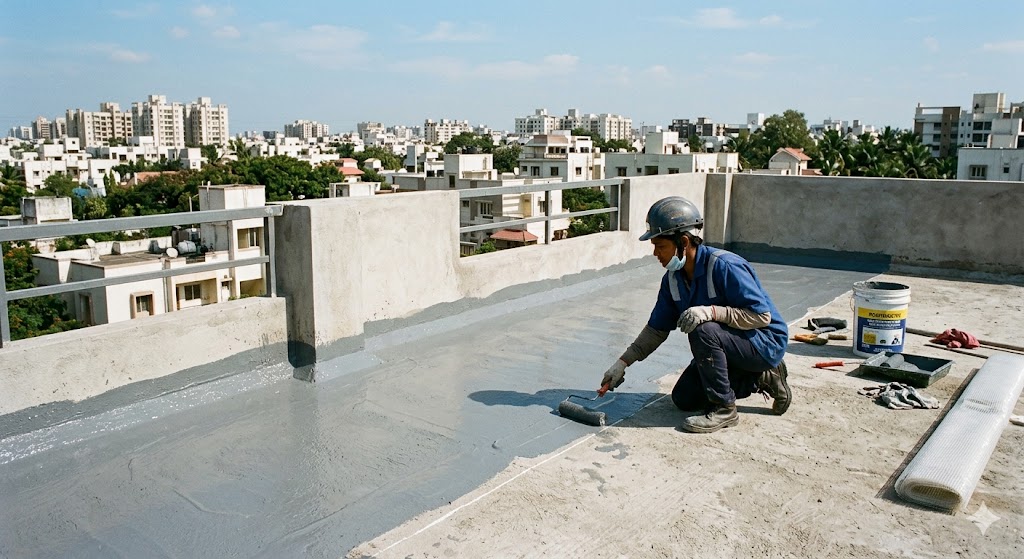 Terrace and roof structure